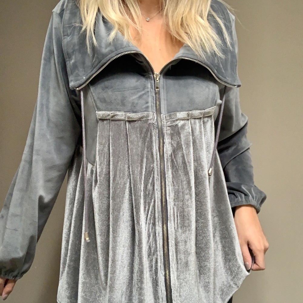 Gray sweater top